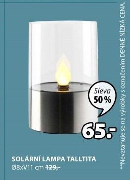 SOLÁRNÍ LAMPA TALLTITA