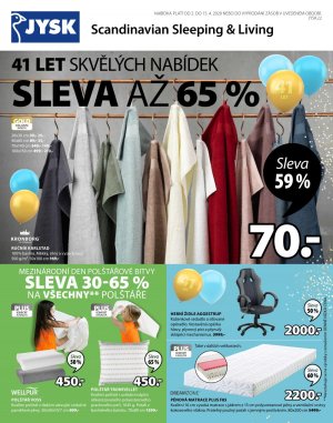 akční leták Jysk 2.4.2020-15.4.2020