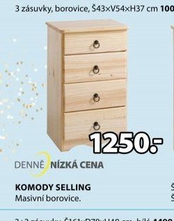 Komoda Selling (3 zásuvky)