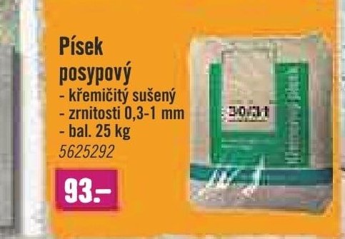 Písek posypový 0,3-1 mm