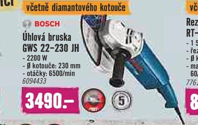 BOSCH Úhlová bruska GWS 22-230 JH