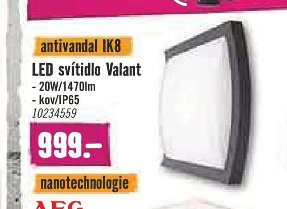 antivandal IK8 LED svítidlo Valant