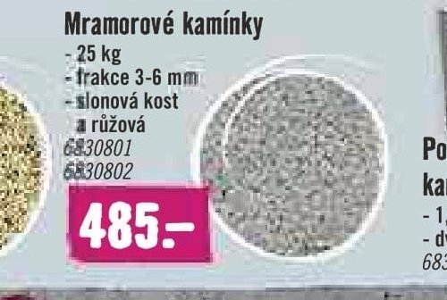 Mramorové kamínky 25 kg