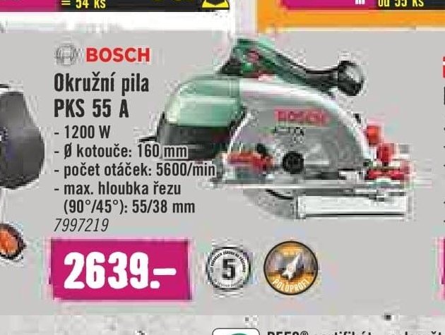 BOSCH Okružní pila PKS 55 A