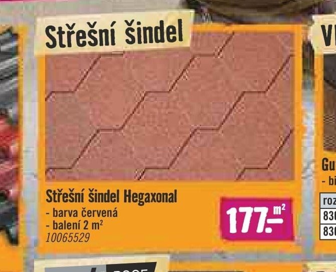 Střešní šindel Hegaxonal