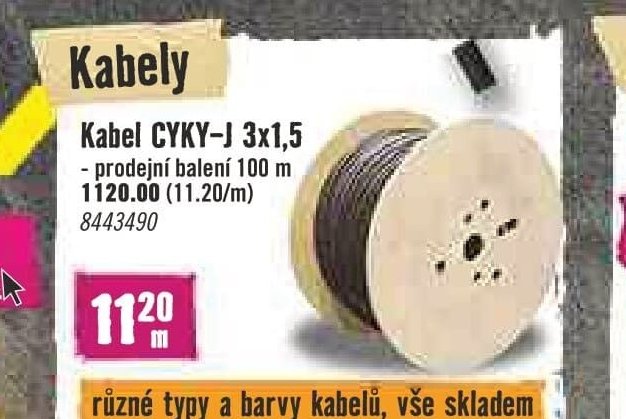 Kabel CYKY-J 3x1,5