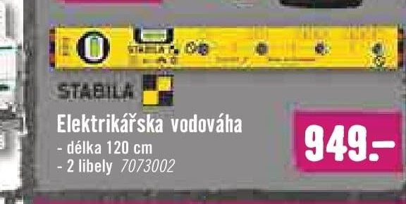 STABILA Elektrikářská vodováha