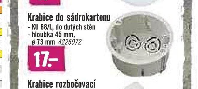 Krabice do sádrokartonu