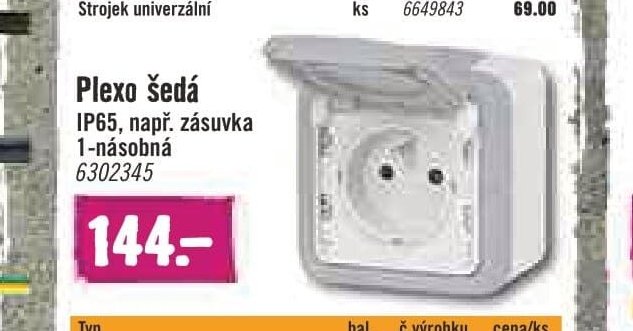Plexo šedá