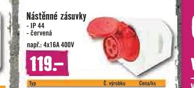 Nástěnné zásuvky