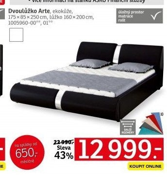 Dvoulůžko Arte