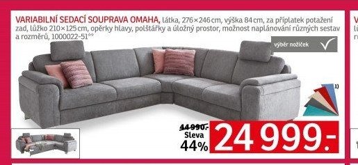 VARIABILNÍ SEDACÍ SOUPRAVA OMAHA
