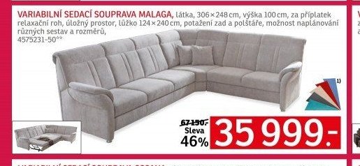 VARIABILNÍ SEDACÍ SOUPRAVA MALAGA