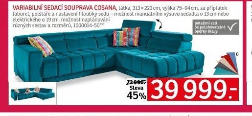 VARIABILNÍ SEDACÍ SOUPRAVA COSANA