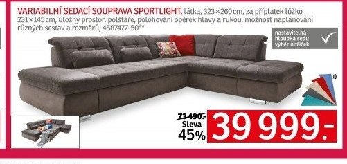 VARIABILNÍ SEDACÍ SOUPRAVA SPORTLIGHT