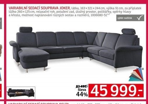 VARIABILNÍ SEDACÍ SOUPRAVA JOKER