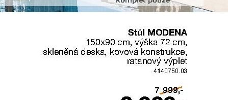 Stůl MODENA