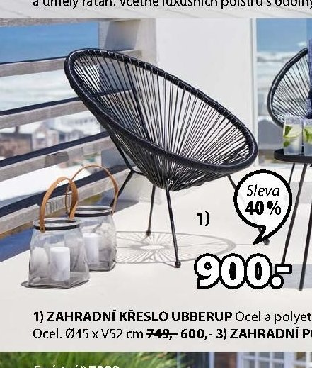 1) ZAHRADNÍ KŘESLO UBBERUP