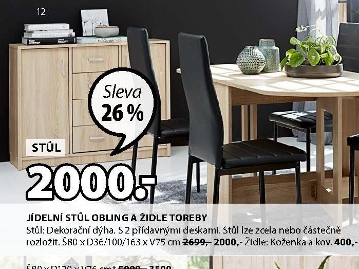 Jídelní stůl obling