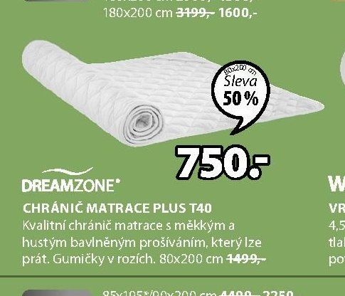 CHRÁNIČ MATRACE PLUS T40