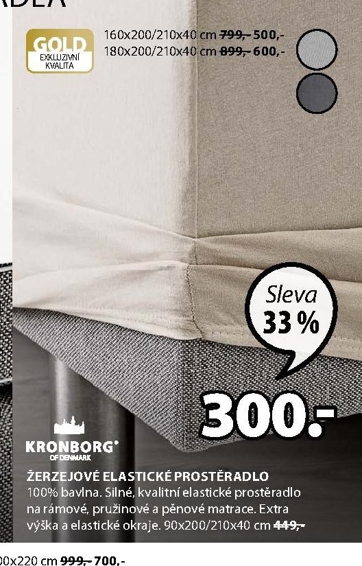 ŽERZEJOVÉ ELASTICKÉ PROSTĚRADLO