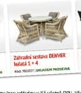 Zahradní sestava DENVER kulatá 1+4