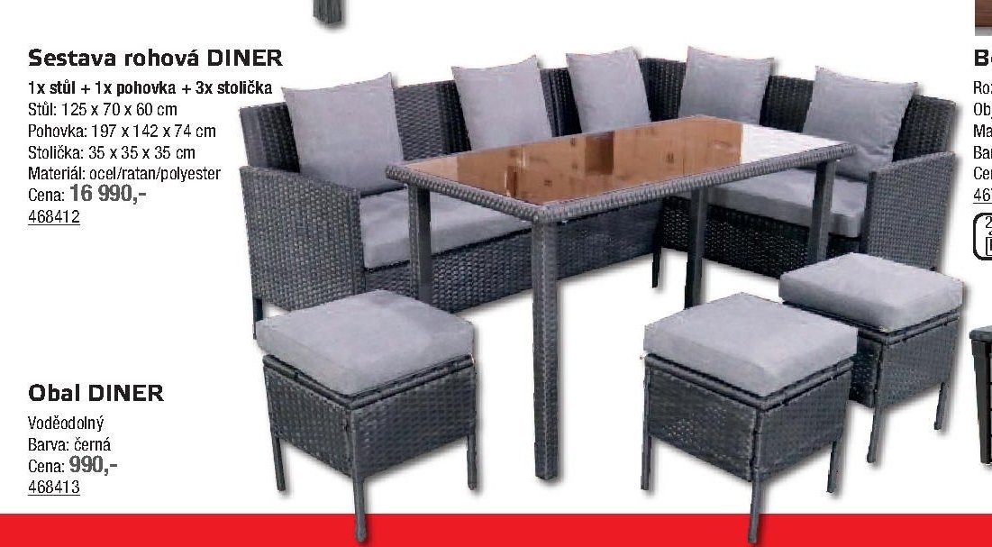 Sestava rohová DINER