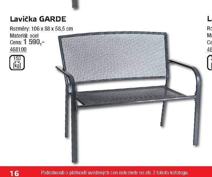 Lavička GARDE