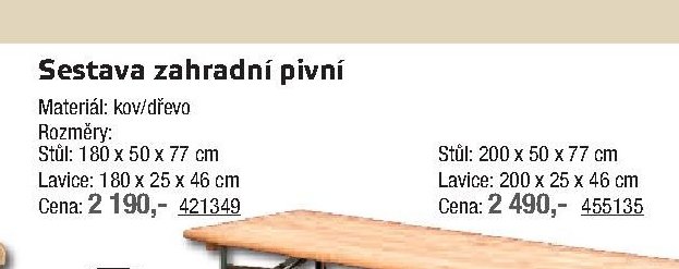 Sestava zahradní pivní