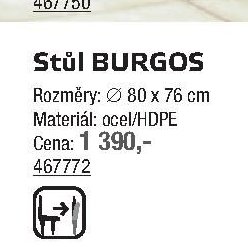 Stůl BURGOS