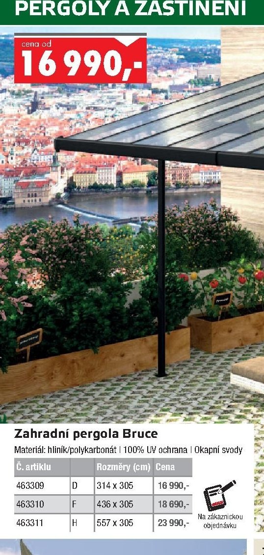 Zahradní pergola Bruce