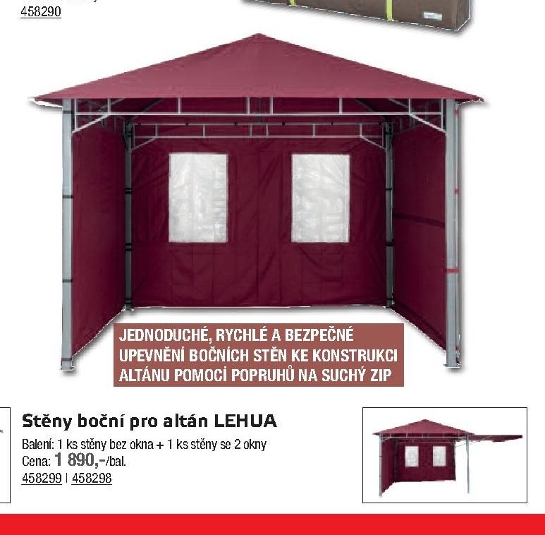 Stěny boční pro altán LEHUA