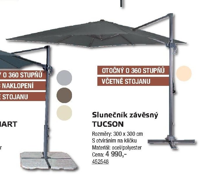 Slunečník závěsný TUCSON