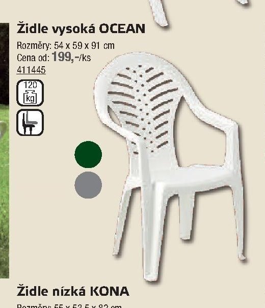 Židle vysoká OCEAN