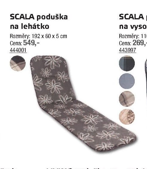 SCALA poduška na lehátko
