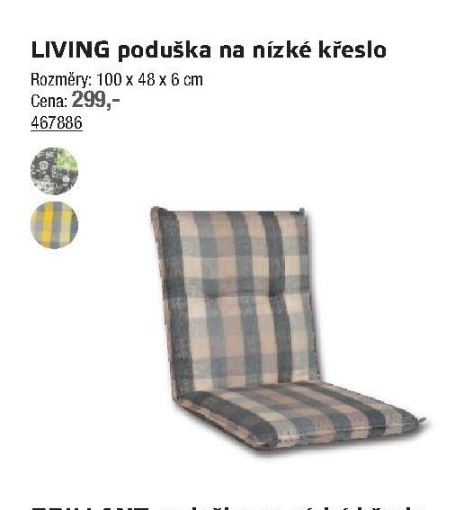 LIVING poduška na nízké křeslo