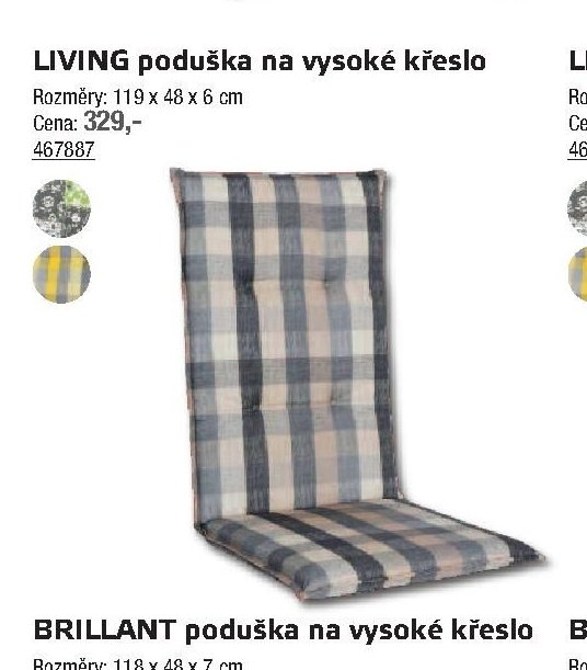 LIVING poduška na vysoké křeslo