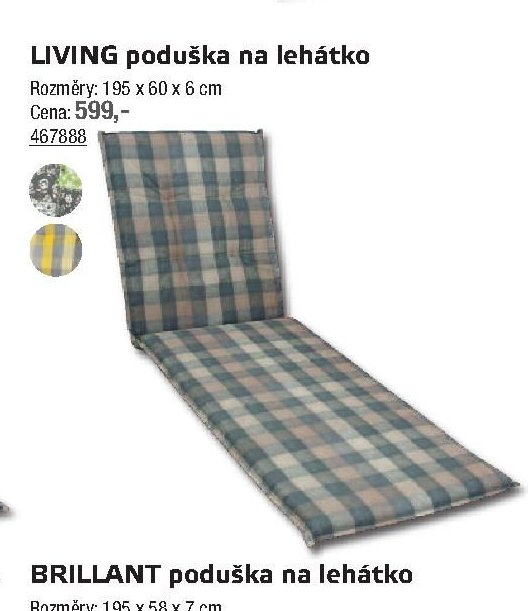 LIVING poduška na lehátko