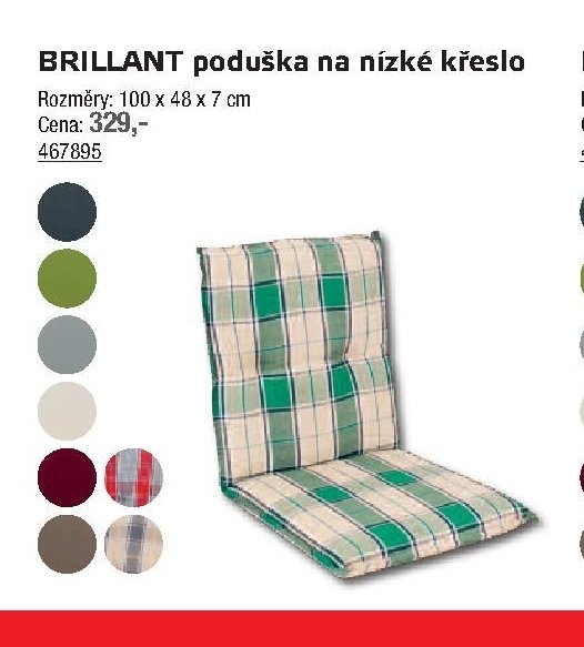 BRILLANT poduška na nízké křeslo