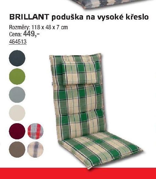 BRILLANT poduška na vysoké křeslo