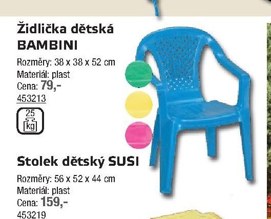 Židlička dětská BAMBINI