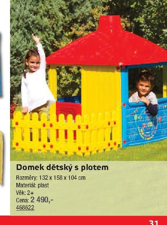 Domek dětský s plotem