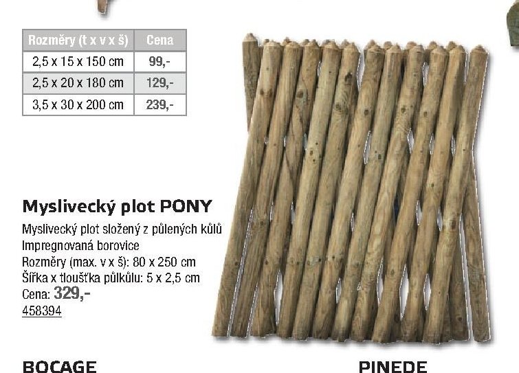 Myslivecký plot PONY