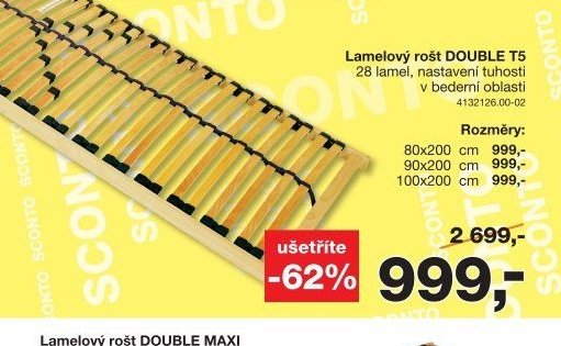 Lamelový rošt DOUBLE T5