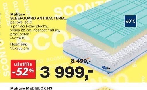 Matrace SLEEPGUARD ANTIBACTERIAL