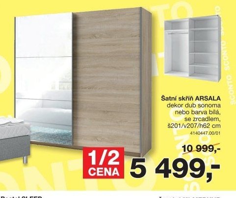 Šatní skříň ARSALA