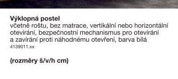 Výklopná postel (Program CONCEPT PRO)