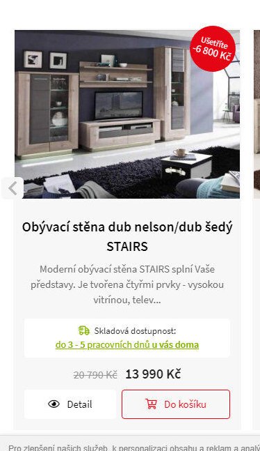 Obývací stěna dub nelson/dub šedý STAIRS