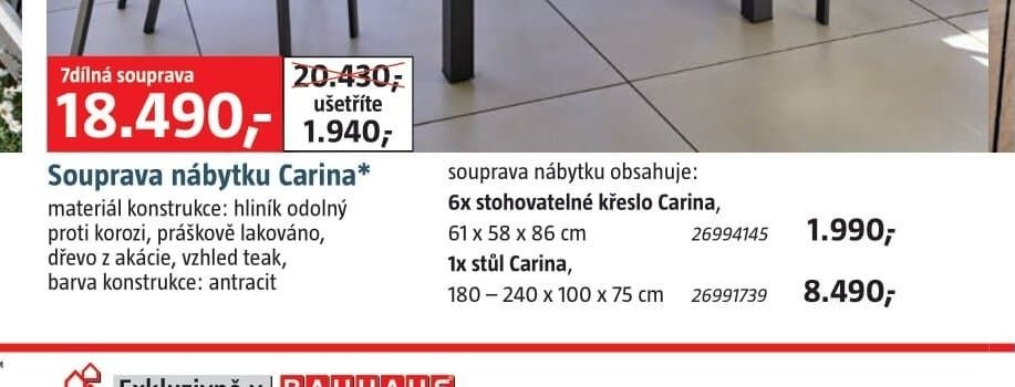 Souprava nábytku Carina