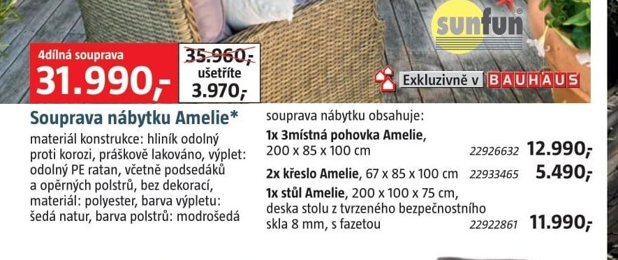 Souprava nábytku Amelie